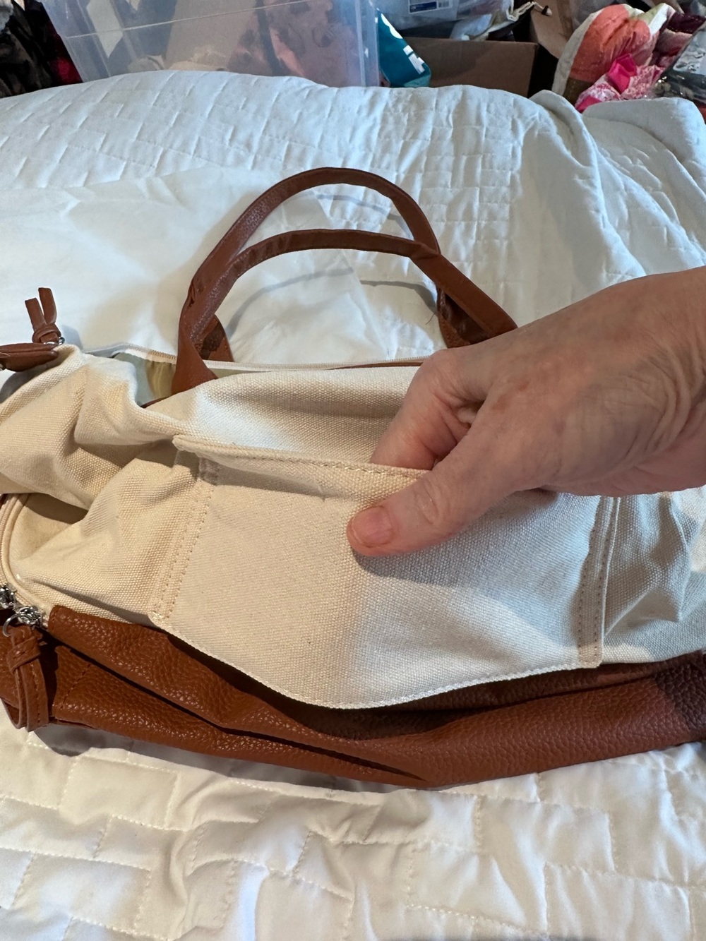 GRAF LANTZ Canvas Travel Weekender Tote NEW $158 - Picture 8 of 12